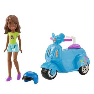Barbie On The Go - Blue Scooter and Doll