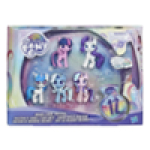 My Little Pony Unicorn Sparkle Collection Set of 5 Glittery Toy Pony 3-inch Figures and 12 Surprise Accessories